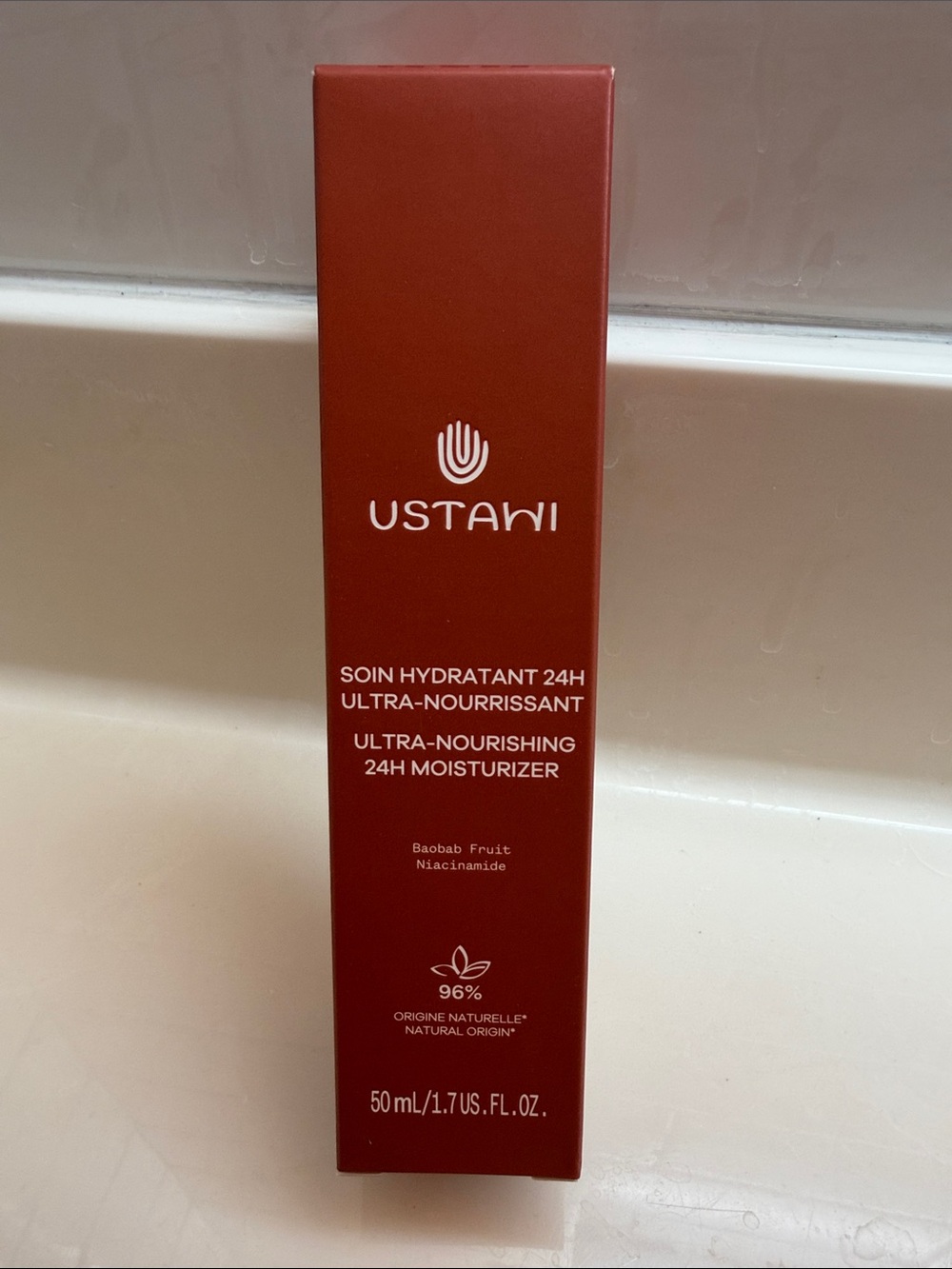 NIB USTAWI From France Ultra-Nourishing 24H Moisturizer 1.7 Oz. 96% Natural